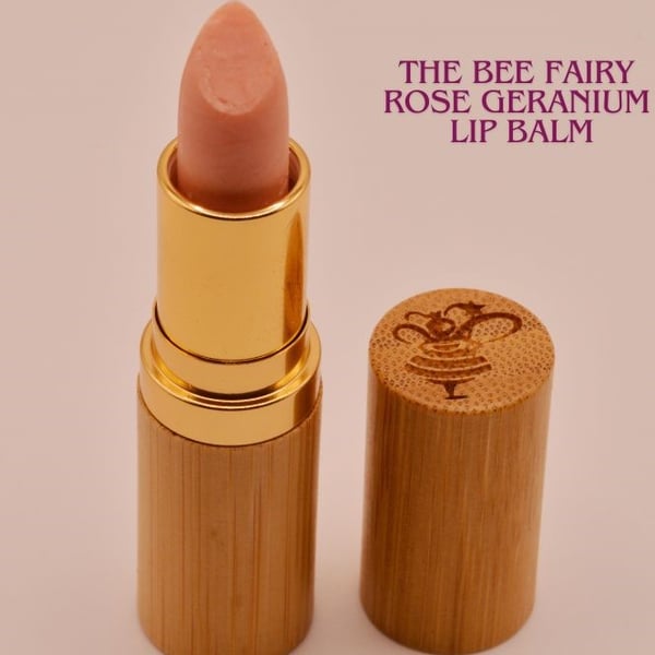 The Bee Fairy100%  Natural  Blushed Pink Rose Geranium Lip Balm