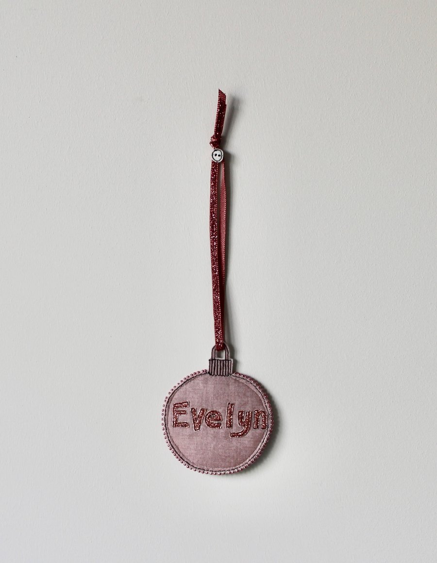 Special Order for Annie - 'A Special Decoration' - Handmade Stitched Bauble