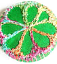 Buttons 1 inch button Hand Dyed Silks and Cottons Free Machine Embroidery Button - Image 1