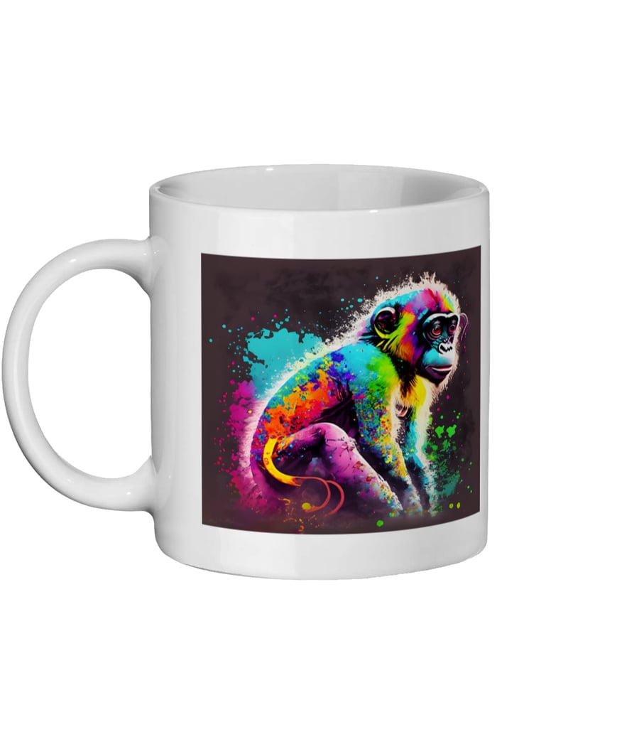 Watercolour Monkey 1 - Bright, Vivid Wildlife Mug