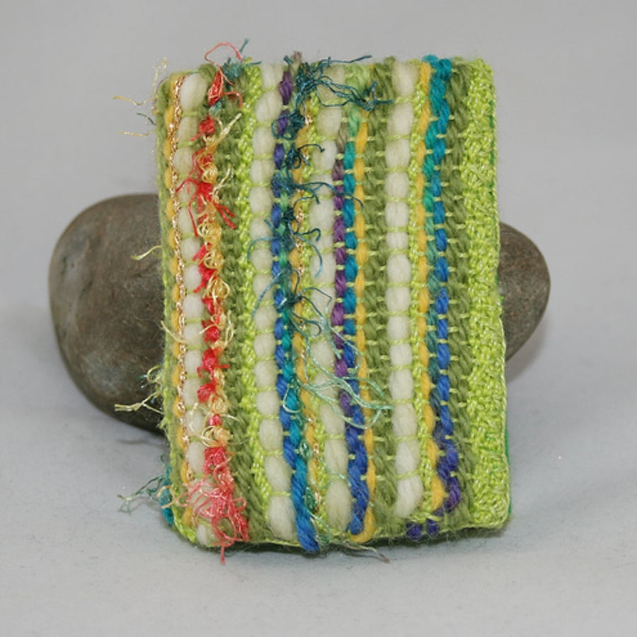 Green Woven Needle Book