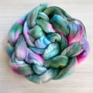 Polwarth Hand Dyed Fibre, Combed Top or Roving 100g