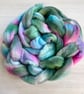 Polwarth Hand Dyed Fibre, Combed Top or Roving 100g