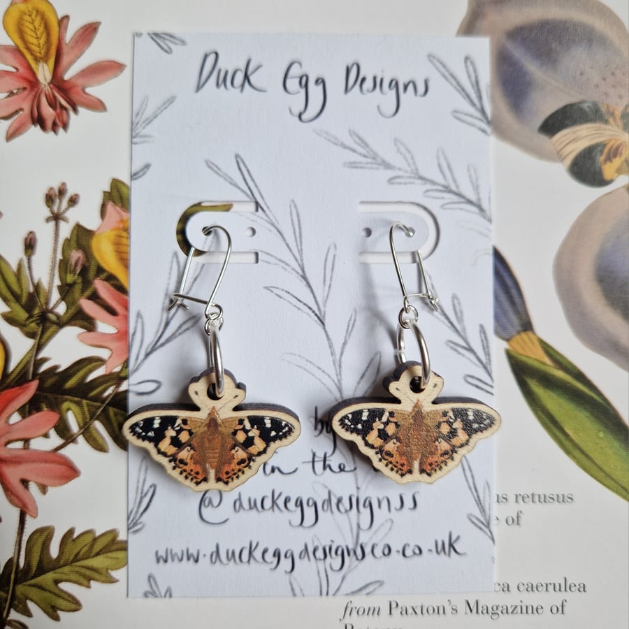 Painted Ladies Butterfly Earrings