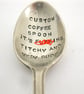 Rude Personalised Coffeespoon, Handstamped Vintage Naughty Spoon for Grownups - Image 1