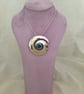 Large Swirl Pendant in Peacock Colours - Image 3