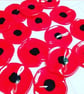 Fused Glass Poppy Brooch  - Image 1
