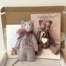 Letterbox gift teddy bear, bear hugs post box gift set, greetings card