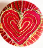 Buttons 1 inch button Hand Dyed Silks and Cottons Free Machine Embroidery Button - Image 1