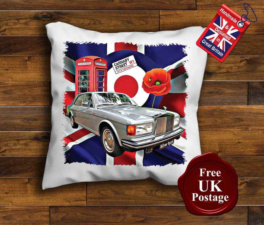 Rolls Royce Silver Spirit Cushion Cover, Choose Your Size