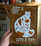 Just A Cat With A Tat Print. Funny Tattooed Cat Art Print.  - Image 4