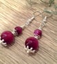Tigers' s Eye Earrings Silver Plate - Image 4