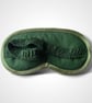 Lotus Flower Sleep Mask, Olive Velvet Eye Mask, Lavender Infused Relaxation Gift - Image 6