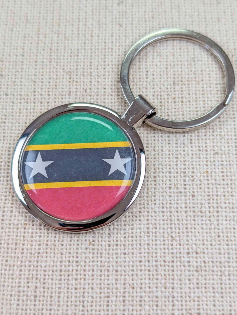 St Kitts & Nevis Flag Keyring