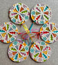 Handmade Ceramic Christmas Mandala Hanger, Bright Modern Hanging Decoration - Image 3