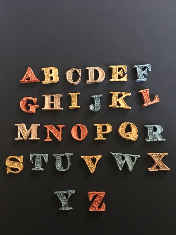 Clay foam alphabet