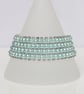 Light Green Beaded Cuff Bracelet - Image 1