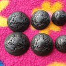 23mm Italian Black metal crest Button in 3 sizes Available in 15mm 21mm & 23mm