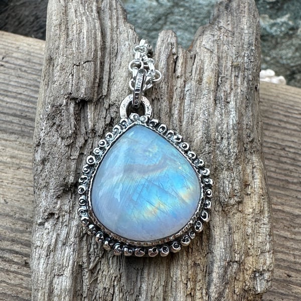 Moonstone Teardrop Pendant