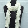Cream Hand Knit Scarf