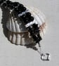 Black Onyx Gemstone Gothic Beaded Bracelet "Black Knight" - Image 5