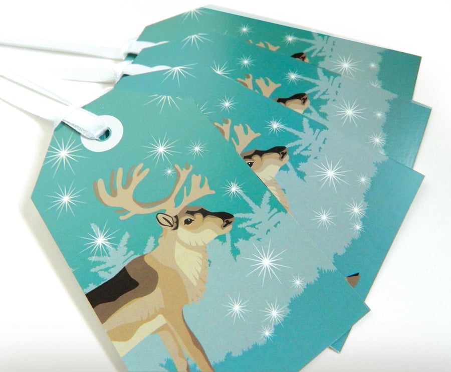 Winter Woodland Reindeer Gift Tags