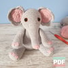 Eva the Elephant Crochet Pattern, Elephant Amigurumi Pattern
