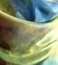 Pure Silk Scarf, Large Square, Blue, Yellow, and Green - Image 6