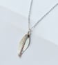 Folded leaf necklace