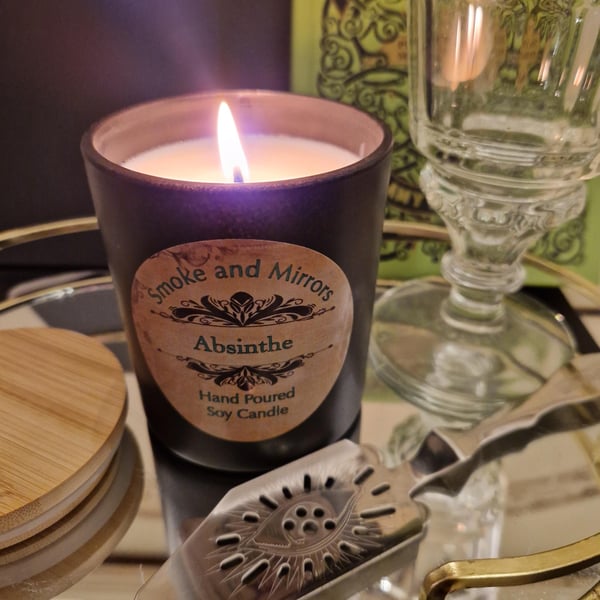 Absinthe Candle: Hand Poured Soy Wax with Aromatherapy Oils