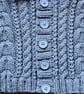 Baby Hooded Jacket - Cable Pattern - Fits Age 3-6 months - Image 5