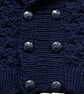 Hand Knitted Double Breasted Cardigan - Navy Blue - Age 3 - 4 years - Image 3