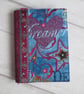 SOLD - A6 Reusable Patchwork Notebook Cover - Dreamer in Blues & Pinks - Image 5