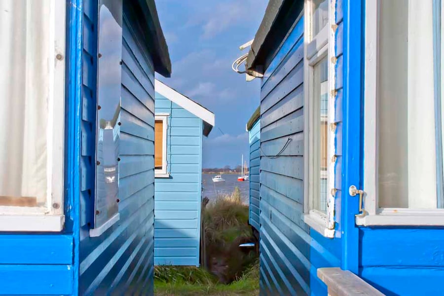 Hengistbury Head Beach Huts Dorset Coast Photograph Print