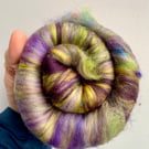 Hand blended rolags. Fibre, spinning, felting 