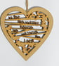Medium wooden heart - Serve (Joshua 24:15) - Image 1