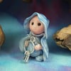 Tiny Keykeeper Gnome 'Marge' with bunch of keys OOAK Sculpt by Ann Galvin