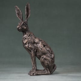 Sitting Hare Animal Statue Small Bronze Resin Sculpture