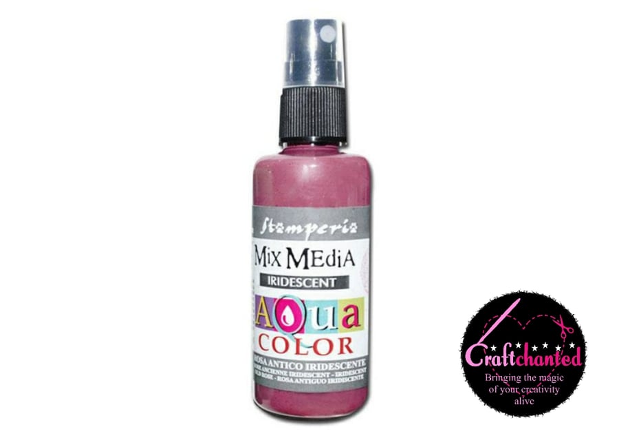 Aquacolor Spray - Iridescent Old Rose - Antique Pink - 60ml