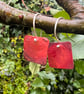 Red Square Dangle Earrings - Image 3