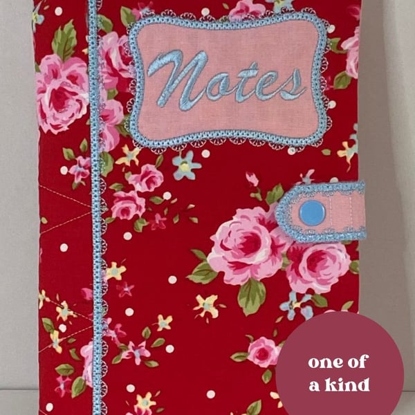 RED ROSES A5 Reusable Book Cover & Notebook