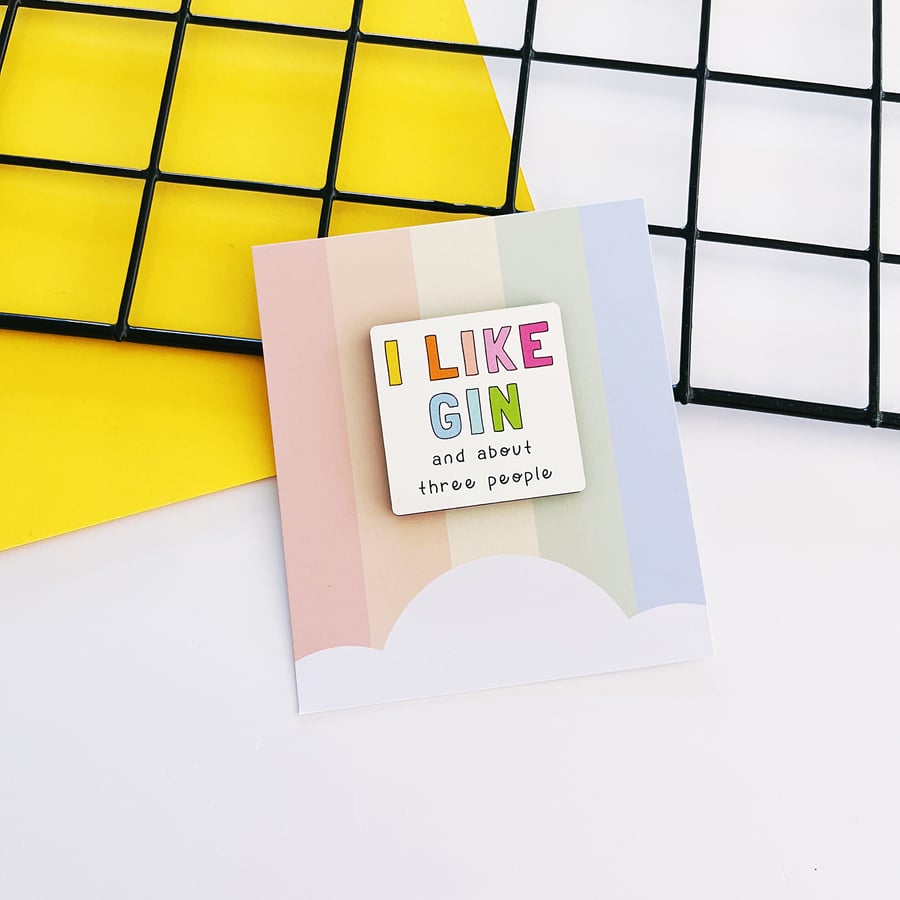 I Love Gin Fridge Magnet