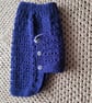 Hand knitted dog coat in indigo 