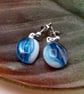 Blues Fused Glass French Drop Earrings and Pendant Set - Image 5