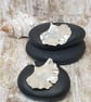  Beautiful Unique Gingko Leaf Earrings Sterling Silver 925 Full Hallmark - Image 2