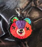 Animal Crossing Stitches inspired Punch Needle Bag Charm - Image 1