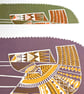 Scandi Mummy and Baby Bird in Purple and Mustard - A3 - Image 3