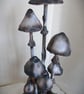 Fantasy Clay Toadstools Art Sculpture - Image 4