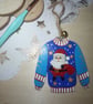 Santa ugly jumper hanging Christmas tree decoration 