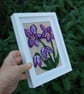 Hellebores -  needle felted and hand embroidered  framed picture - Image 3